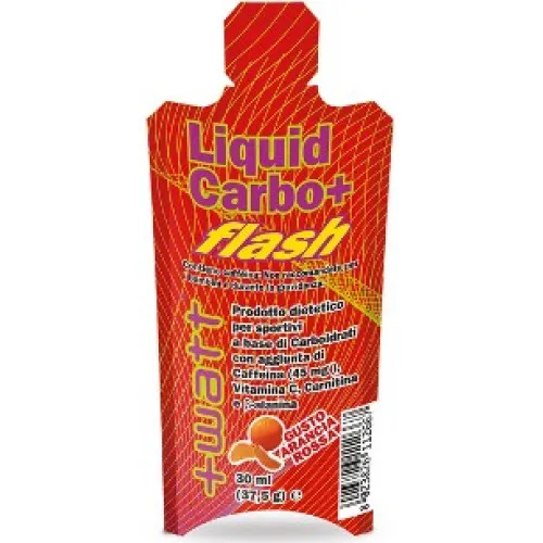 +Watt Liquid Carbo+ Flash Carboidrati Liquidi Gusto Arancia - 30 ml