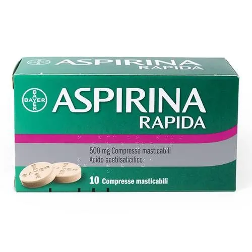 Aspirina Rapida 500 mg Acido Acetilsalicilico-10 compresse masticabili