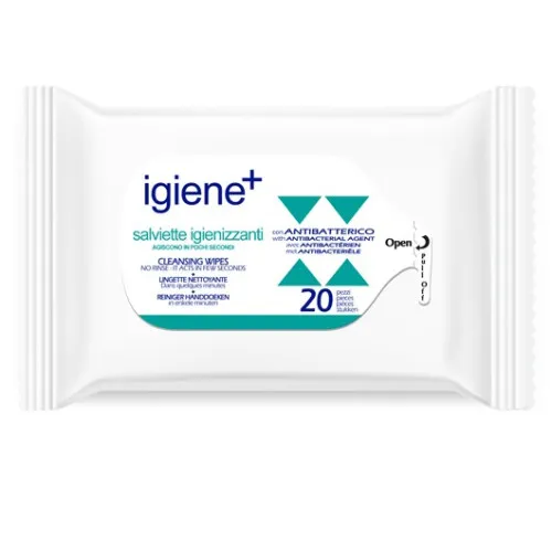 Igiene+ Salviette Detergenti con Antibatterico-20 pezzi