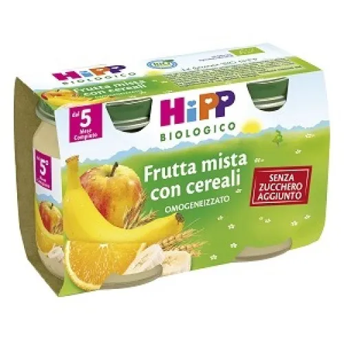Hipp Bio Omegeneizzato frutta mista con cereali-2x125 g