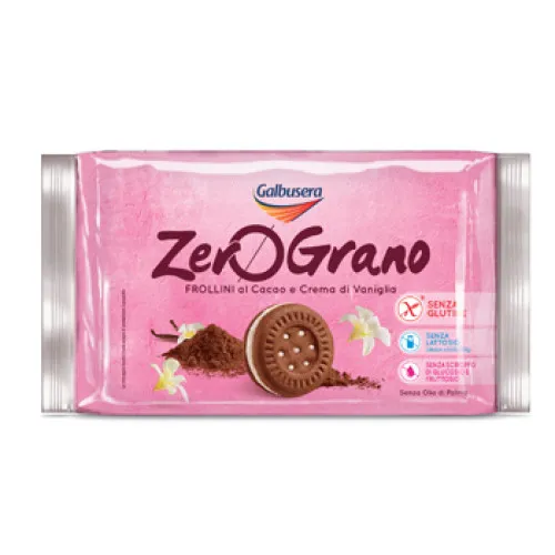 Galbusera Zerograno Frollini al cacao con crema alla vaniglia-160 g