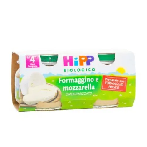 Hipp Bio Omogeneizzato formaggino e mozzarella-2x80 g