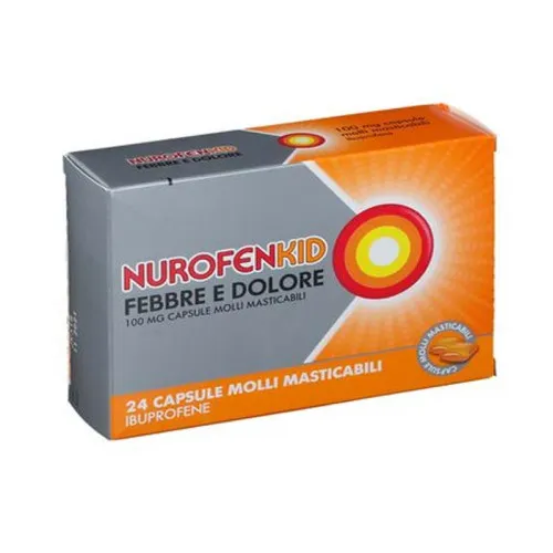 Nurofekid Febbre Dolore100 mg-24 capsule molli masticabili