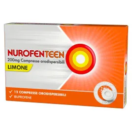 Nurofenteen 200 mg Ibuprofene Gusto Limone-12 compresse orodispersibili