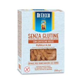 De Cecco Fusilli Senza Glutine Con Lenticchie Rosse-250 g