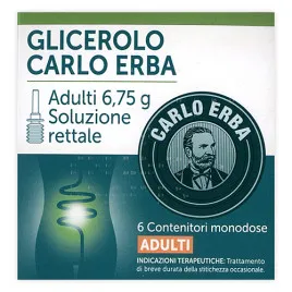 Glicerolo Carlo Erba 6,74 g Soluzione Rettale-6 contenitori monodose