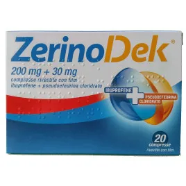 Zerinoactiv 200 mg+30 mg contro Influenza e Raffreddore-20 compresse rivestite