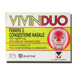 Vivinduo Febbre e Congestione Nasale 550 mg+60 mg-10 bustine