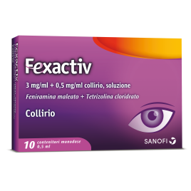 Fexactiv collirio 0,3 mg/ml+0,5 mg/ml-10 flaconi monodose da 0,5 ml
