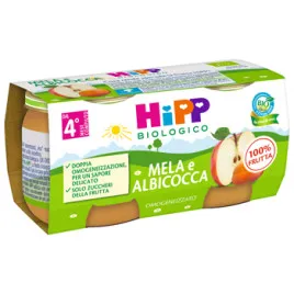 Hipp Bio Omegeneizzato albicocca e mela-2x80 g