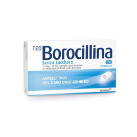 Neoborocillina Pastiglie Senza Zucchero 1,2 mg+20 mg-16 pastiglie