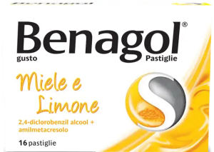 BENAGOL*16 pastiglie miele limone 0,6 mg + 1,2 mg